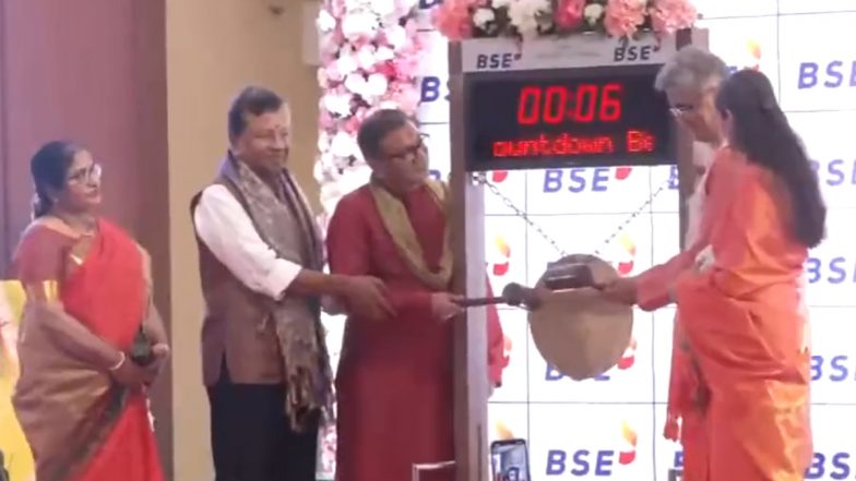 Diwali Muhurat Trading 2023 Begins at Bombay Stock Exchange on Occasion of Deepawali; Dinanath Dubhashi Attends Opening Bell Ceremony (Watch Video)