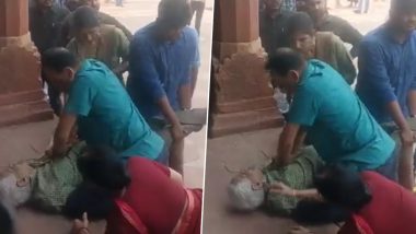 CPR at Taj Mahal Video: Man Performs Cardio-Pulmonary Resuscitation on Father Who Suffered Heart Attack, Saves His Life