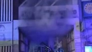 Tamil Nadu: Fire Breaks Out at Jewellery Shop in Madurai, One Person Trapped; Rescue Operation Underway (Watch Videos)