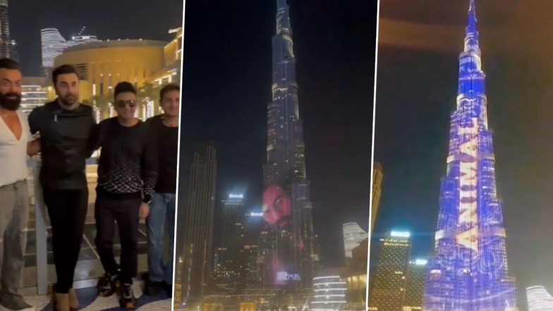 Animal: Ranbir Kapoor-Bobby Deol’s Film Teaser Lights Up Dubai’s Burj Khalifa in Mesmerising Display (Watch Videos)