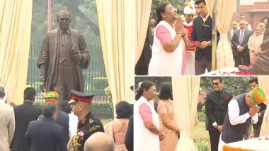 Constitution Day 2023: President Droupadi Murmu Unveils Dr BR Ambedkar’s Statue in Supreme Court on Samvidhan Divas (Watch Video)