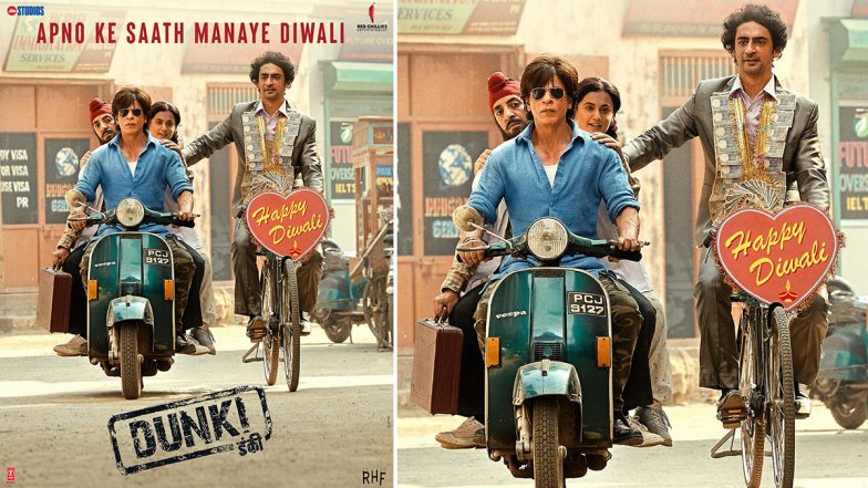 Dunki: Shah Rukh Khan, Tapsee Pannu, Vicky Kaushal Drop New ‘Diwali Special’ Posters of Their Upcoming Film!