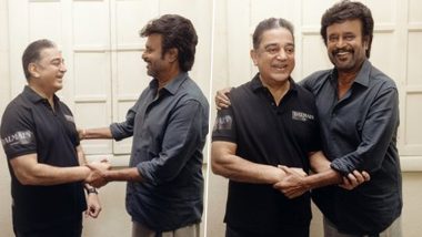 Indian Meets Thalaivar! Kamal Haasan and Rajinikanth Reunite As They Shoot for Their Films in Same Studio (See Photos)