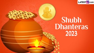 Happy Dhanteras 2023 Greetings: WhatsApp Status Messages, Images, HD Wallpapers, Wishes and SMS for the First Day of Diwali