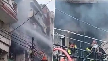 Uttar Pradesh Fire Video: Blaze Engulfs Shop in Prayagraj, Several  Fire Tenders Rushed to Scene