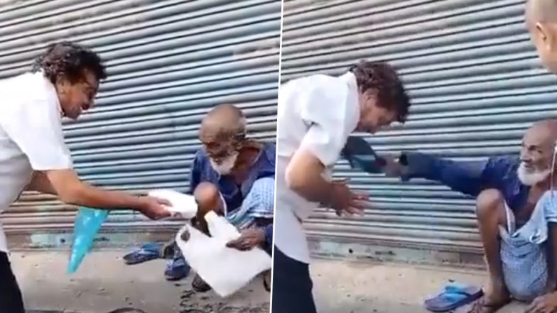 Madhya Pradesh Assembly Election 2023: Ratlam Congress Candidate Paras Saklecha Volunteers for 'Slipper Slaps' from Fakira Babaji For Good Luck; Video Goes Viral