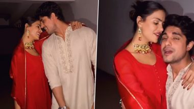 Priyanka Chahar Choudhary and Ankit Gupta Romantically Dance to 'Hass Hass' Track As They Celebrate Diwali Together (Watch Video)