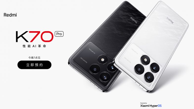 Redmi K70 Pro Launched in China With Snapdragon 8 Gen 3: Check Specifications and Other Details of Latest Xiaomi Smartphone Here