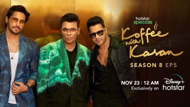 Koffee With Karan 8: Sidharth Malhotra and Varun Dhawan Reunite on Karan Johar’s Chat Show for a Fun-Filled Episode of Laughter and Controversial Confessions