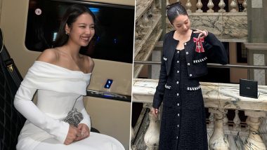 BLACKPINK’s Jennie Shares Photos After Receiving Honorary MBE, Rapper Looks Elegant in White Off-Shoulder Gown and Chanel Dress (View Pics)