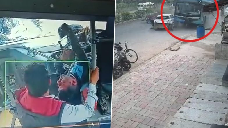 Delhi Road Accident: DTC Electric Bus Driver Suffered Epileptic Attack Which Led to Fatal Crash in Rohini Area (Watch Video)