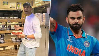 Virat Kohli’s 49th Century Gives Kartik Aaryan the Perfect Excuse for a Cake-Filled Cheat Day (View Pic)