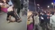 Uttar Pradesh Shocker: Angry Mob Thrashes Sweet Shop Owner Over Bursting of Firecrackers in Ghaziabad, Video Surfaces