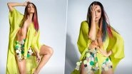 Malaika Arora Shows Off Ample Cleavage in Neon Cape Paired With Coin-Themed Skirt for Wendell Rodricks x Amit Aggarwal (View Pics)
