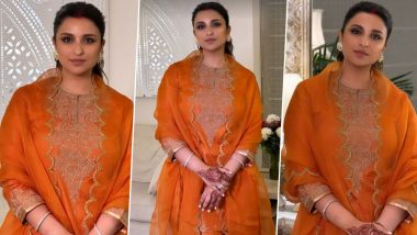 Parineeti Chopra's Orange Ethnic Wear Will Inspire You to Up Your Fashion Game This Diwali!