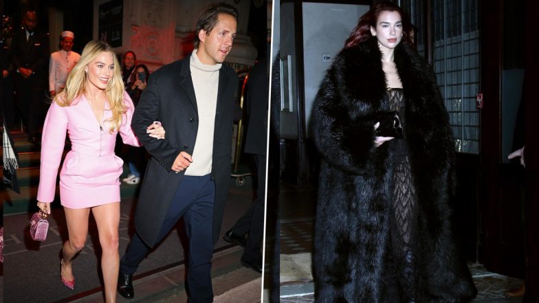 Margot Robbie and Tom Ackerley Spotted Hand-in-Hand Heading to Barbie Screening, Joined by Dua Lipa in Dazzling Black Ensemble in New York City (View Pics)