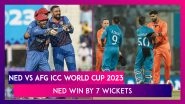 NED vs AFG ICC World Cup 2023 Stat Highlights: Clinical Afghanistan Beat Netherlands, Register Three Consecutive Victories In World Cup