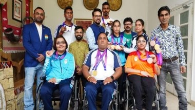 Sports News | Union Sports Minister Anurag Thakur Interacts with Medallists of Asian Para Games 2023