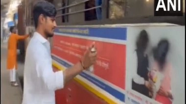 India News | Maratha Reservation Agitators Blacken Posters of Shinde, Fadnavis in Thane