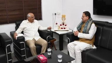 India News | Uttarakhand CM Dhami Meets Gujarat Counterpart Patel in Gandhinagar