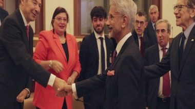 World News | EAM Jaishankar Begins Italy Visit, Interacts with Senate Members