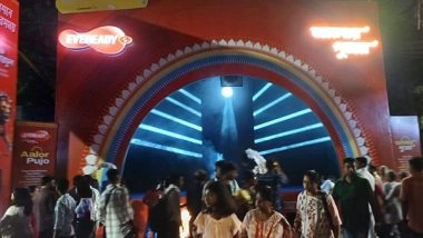 Business News | Eveready and Ogilvy Lights Up Kolkata with Maa Durga Display Made Entirely of Light and Sound