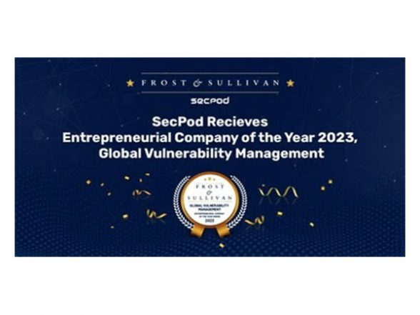 Business News | Frost and Sullivan Recognizes SecPod as Entrepreneurial Company of the Year 2023, Global Vulnerability Management - Vimarsana News