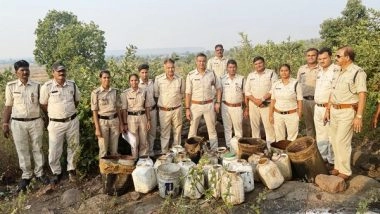 India News | Excise Team Recovers 634 Litres of Illicit Liquor, 6055 Kg of Lahan in Bhopal Ahead of Assembly Polls