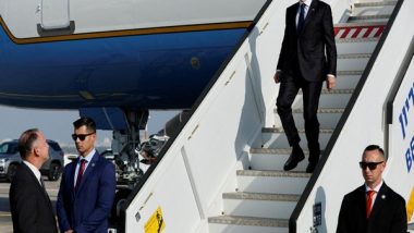 World News | US State Secretary Antony Blinken Lands in Tel Aviv Amid Israel-Hamas Conflict