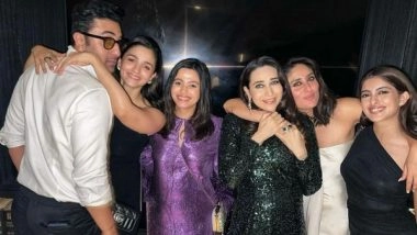 Entertainment News | Alia Bhatt Hugs Hubby Ranbir Kapoor in Fam-jam Pic from SRK's Birthday Bash