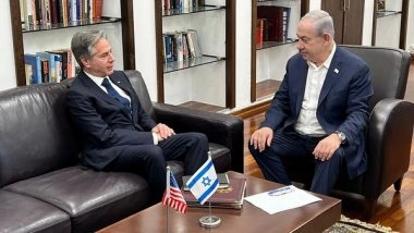 World News | US Secretary of State Blinken Meets Israeli PM Netanyahu for Third Time Since Breakout of Israel-Hamas War