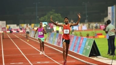 Sports News | Sunil Joliya Jinabhai of Gujarat Breaks National Games Record to Win Steeplechase Gold