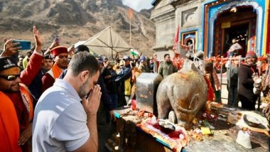 India News | Rahul Gandhi Offers Prayers at Kedarnath Temple