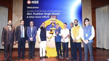 Business News | Dhami Visits NSE, Invites Bourse Officials for Uttarakhand Investors Summit