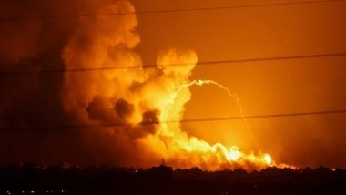 World News | Israeli Military Strikes 450 Hamas Targets, Takes Control of Military Compound in Gaza