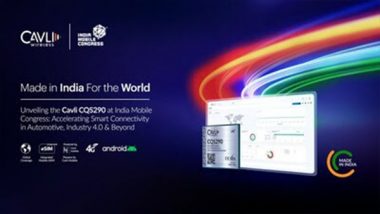 Business News | Cavli Wireless Reveals the Made-in-India LTE Cat 4 Android Smart Module CQS290 at India Mobile Congress 2023