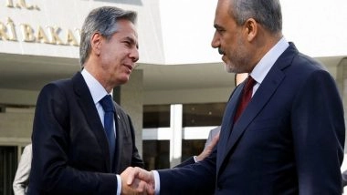 World News | Blinken Meets His Turkish Counterpart Who Asked for 'unconditional Ceasefire'