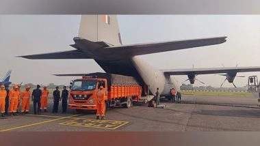 World News | India's Second Flight Carrying 9 Tonnes of Emergency Relief Lands in Nepal