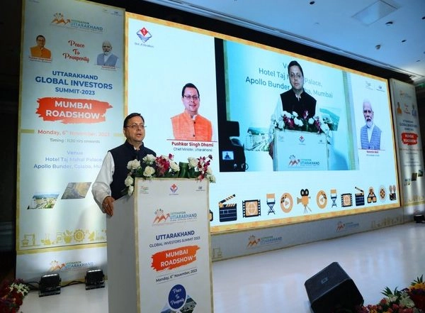 India News | Uttarakhand CM Dhami Participates in Roadshow in Mumbai Ahead of Investor Summit