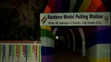 India News | Chhattisgarh Assembly Polls: 'Rainbow' Themed Polling Station Set Up in Kanker for Trans-genders
