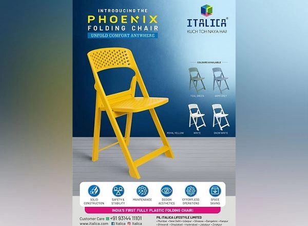 Business News | ITALICA Unveils India's First Fully Plastic Folding Chair - Phoenix Folding Chair