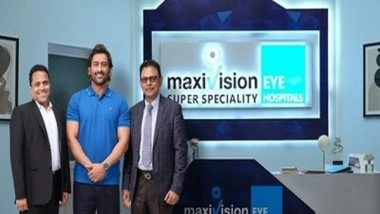 Business News | Mahendra Singh Dhoni Takes the Field for Preventable Blindness Awareness with Maxivision Super Specialty Eye Hospitals