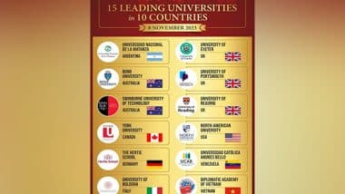 Business News | O.P. Jindal Global University Collaborates with 15 Leading Universities of the World in 10 Countries