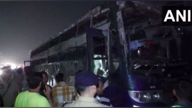 India News | Two Dead, Several Injured as Sleeper Bus Catches Fire on Delhi-Jaipur Highway