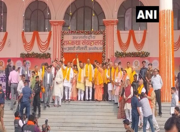 India News | UP CM Yogi Reaches Ram Katha Museum Ayodhya, Cabinet Meeting Begins