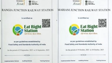 India News | Assam's Rangiya and Mariani Railway Stations Achieves 'Eat Right Station' Certification