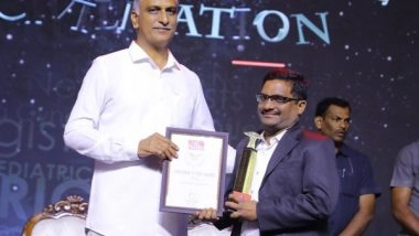 Business News | CryoVault India Receives Best Stem Cell Bank in India from Telangana Health Minister Harish Rao at the Hmtv Healthcare Awards 2023