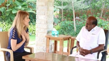 World News | Karnataka: Israeli Diplomat Meets Kumaraswamy at His Farm; Discusses Israel-Hamas War, Developing Ties