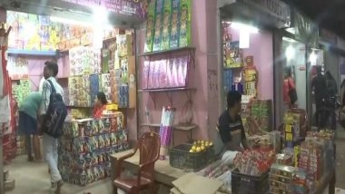 India News | Revellers Throng Champahati Cracker Market as West Bengal Decks for Diwali, Kali Puja