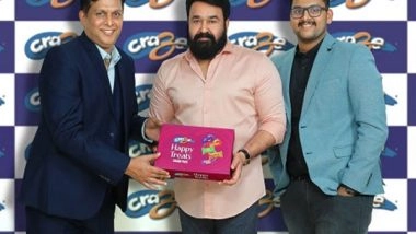 Business News | Mohanlal Joins Hands with Craze Biscuits to Take the Brand to Global Market